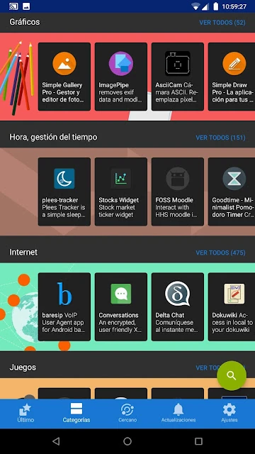 F-Droid en dispositivo Android