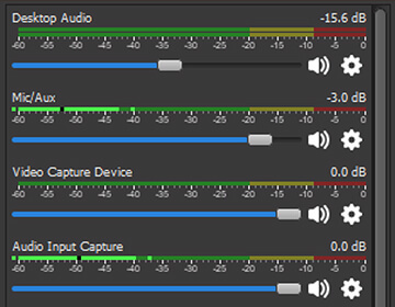 Mezclador de audio en OBS Studio