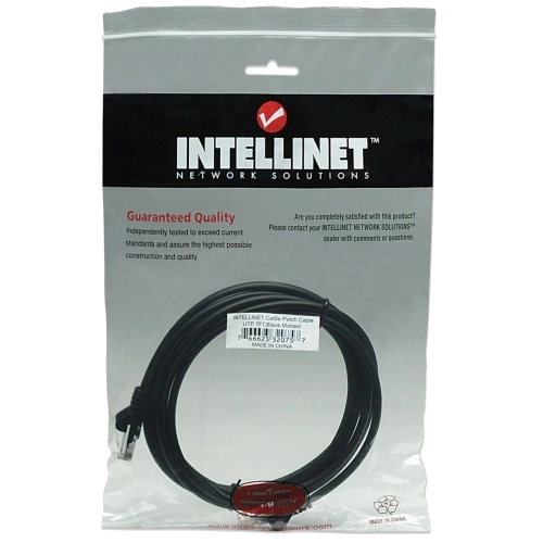 Cable de Red Intellinet 2 metros CAT5e UTP color negro Garantía de 1 año