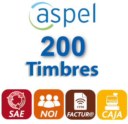 Aspel 200 timbres para  FACTURE CAJA SAE NOI