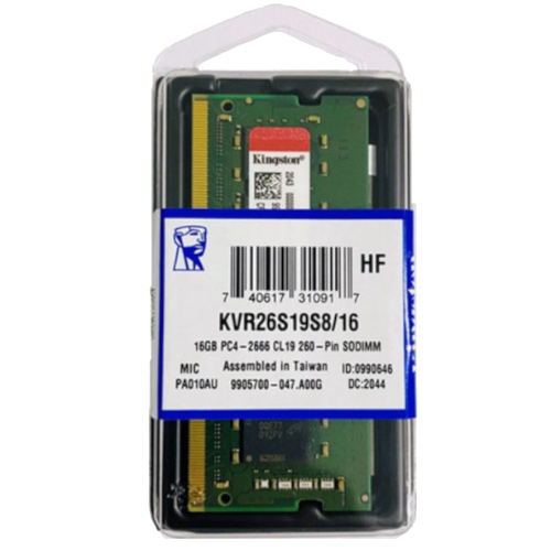 Memoria Sodimm DDR4 16GB Kingston 2666MHz Valueram CL19 Garantía de 1 año