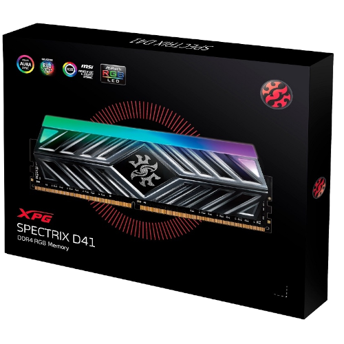 Memoria Udimm XPG Spectrix D41 TUF RGB DDR4 8GB Adata Gaming Alto Rendimiento PC4-25600 3200mhz C16 1.2v con Disipador Garantía de 5 años