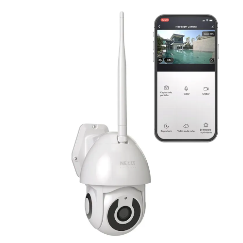 Cámara para exterior NEXXT SOLUTIONS  PTZ HD 1080p IP65 Rota 355° ranura microSD de hasta 128GB Garantía de 1 año