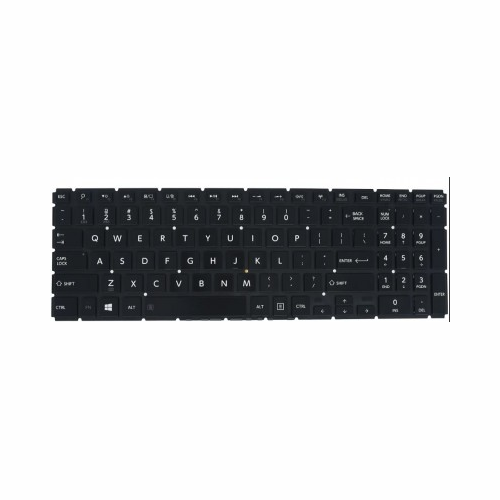 Teclado ingles para Toshiba L50-B L50D-B L55-B L55D-B Iluminación Conector slim Color negro Battery First