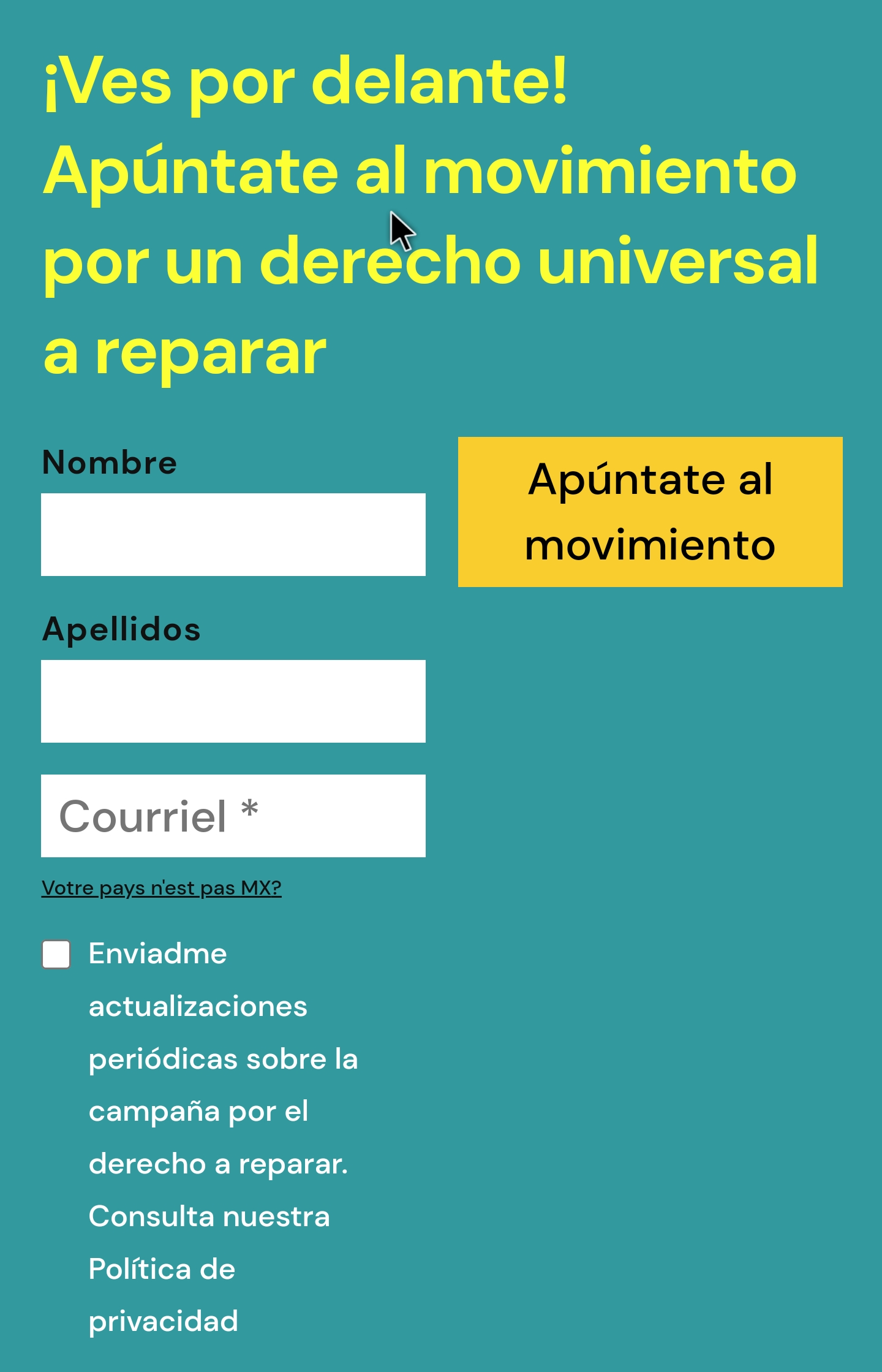 Únete al movimiento Right to Repair en México
