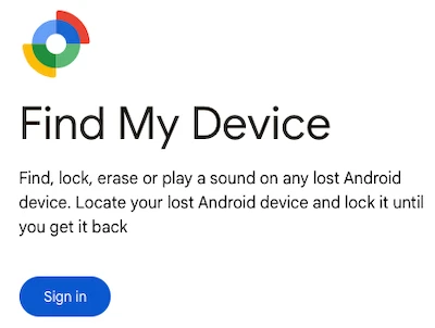 Paso 1: Acceder a Find My Device